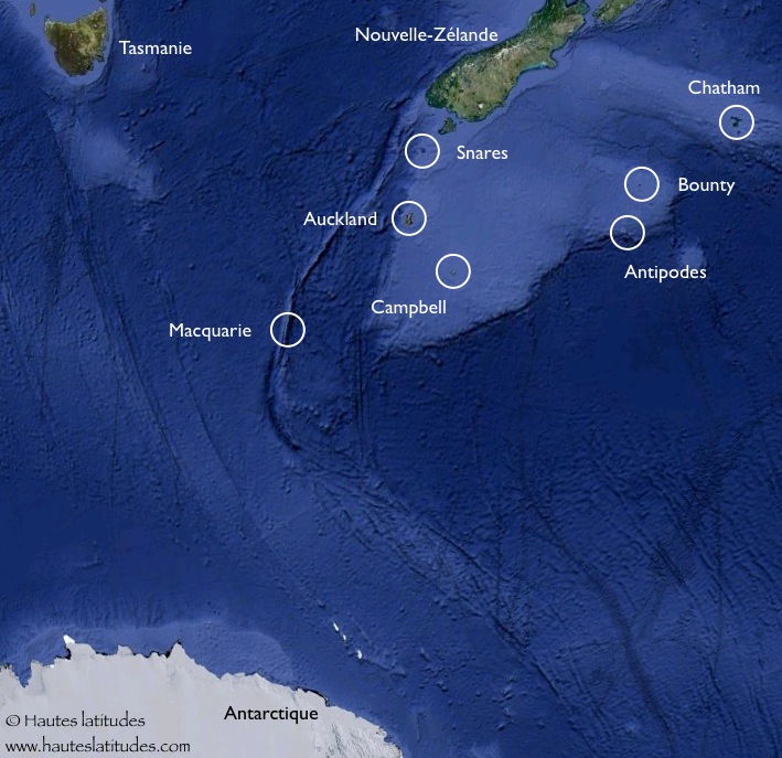 îles subantarctiques de Nouvelle-Zélande et d'Ausralie